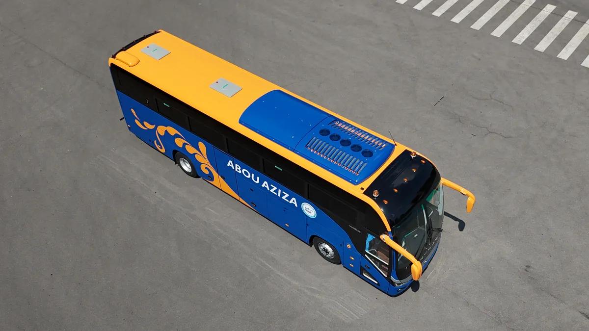 Un car vu du ciel